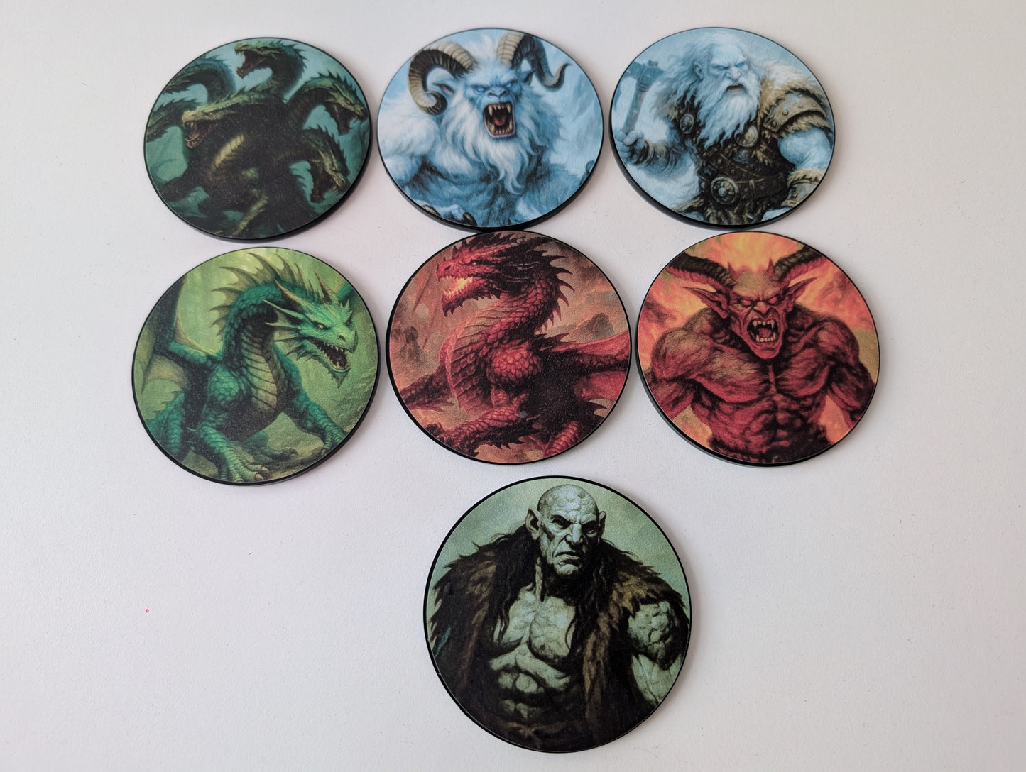 Acrylic DnD, RPG Token Set (25mm / 50mm / 75mm)