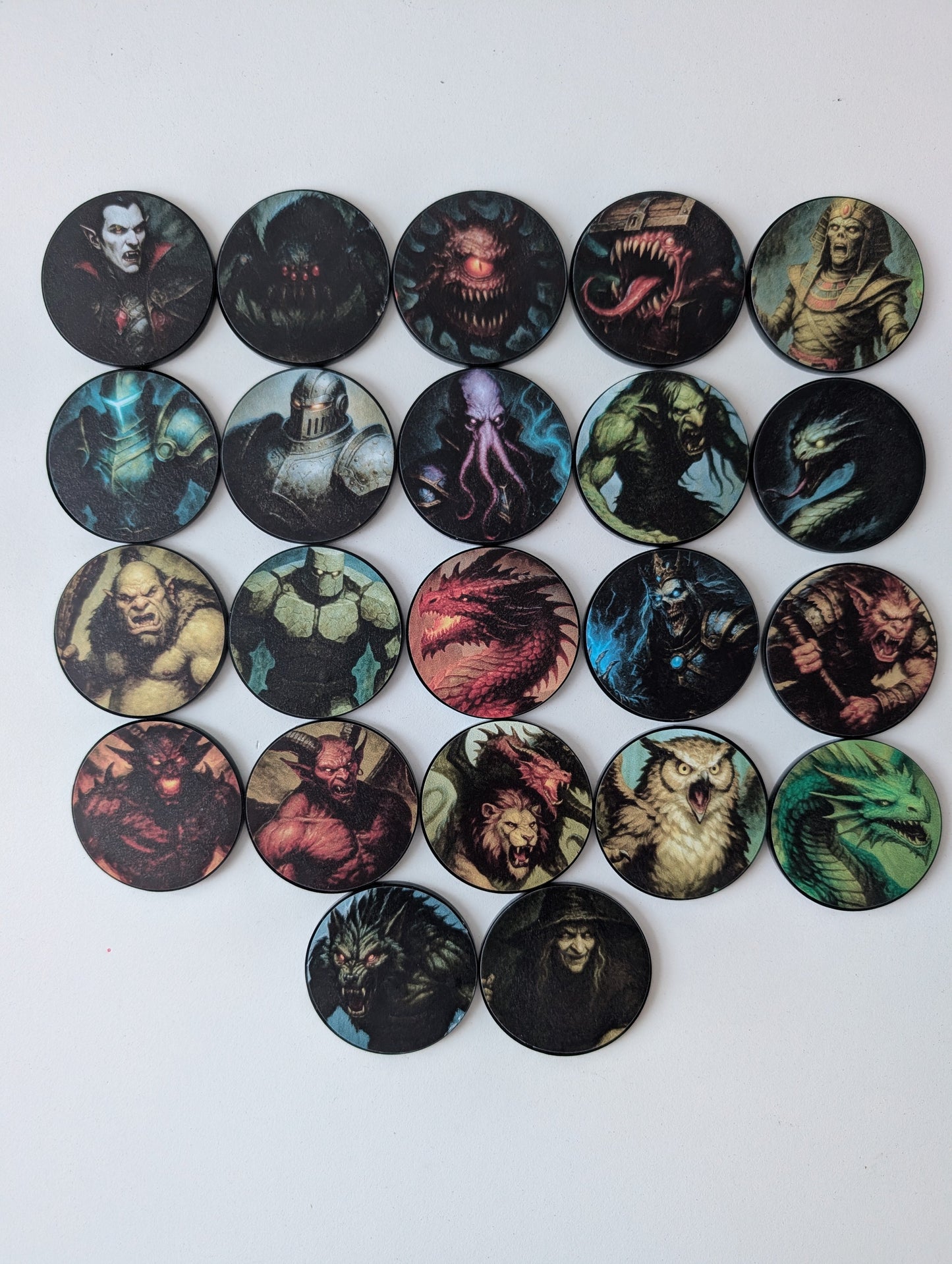 Acrylic DnD, RPG Token Set (25mm / 50mm / 75mm)