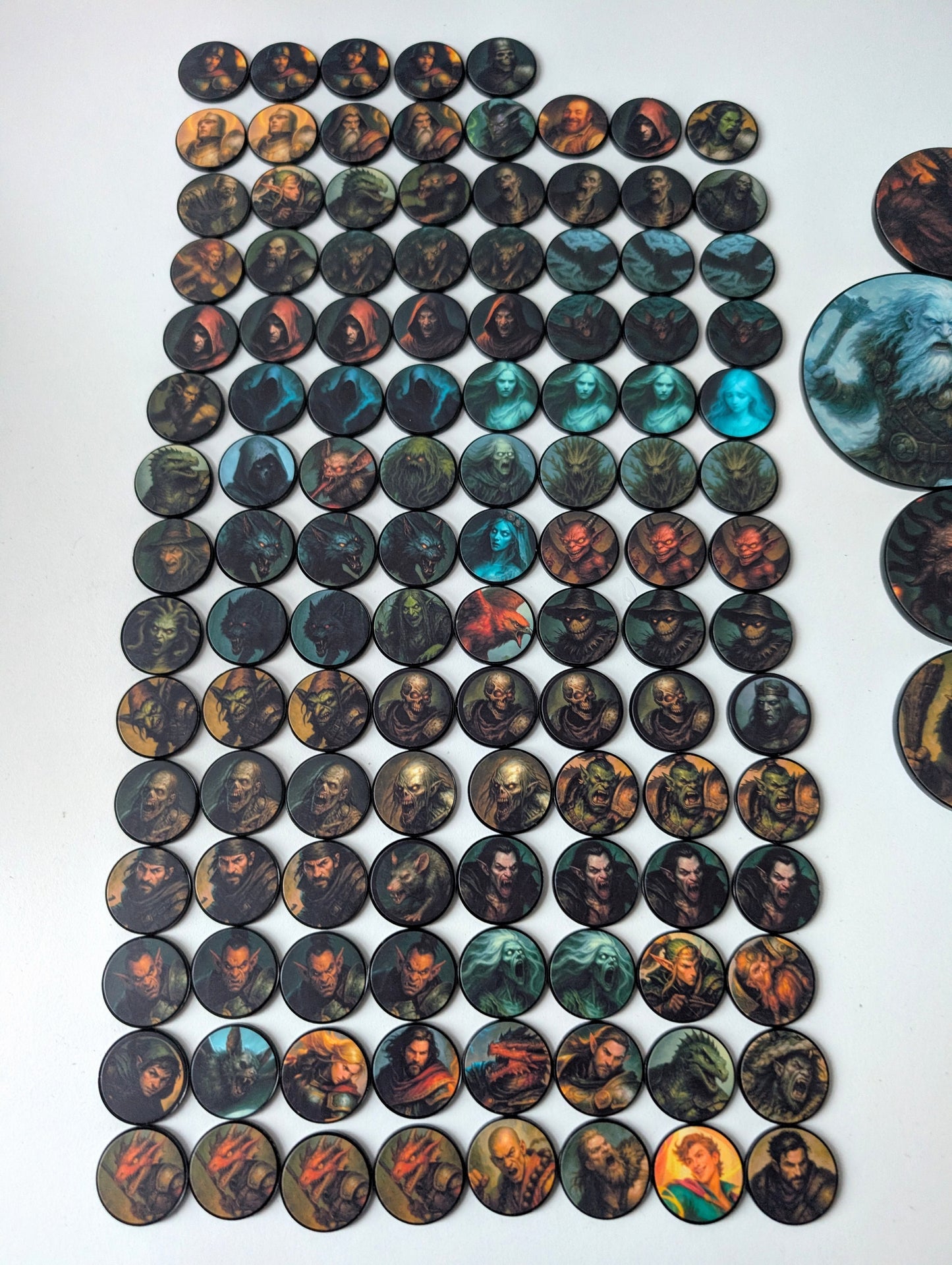 Acrylic DnD, RPG Token Set (25mm / 50mm / 75mm)