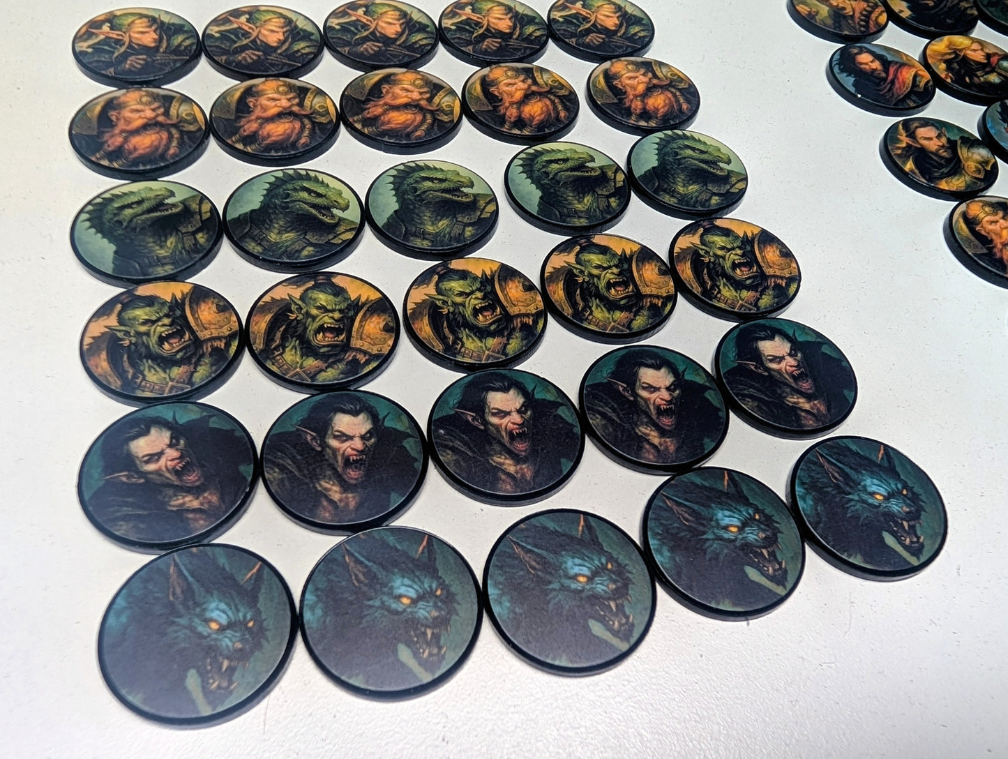 Acrylic DnD, RPG Token Set (25mm / 50mm / 75mm)