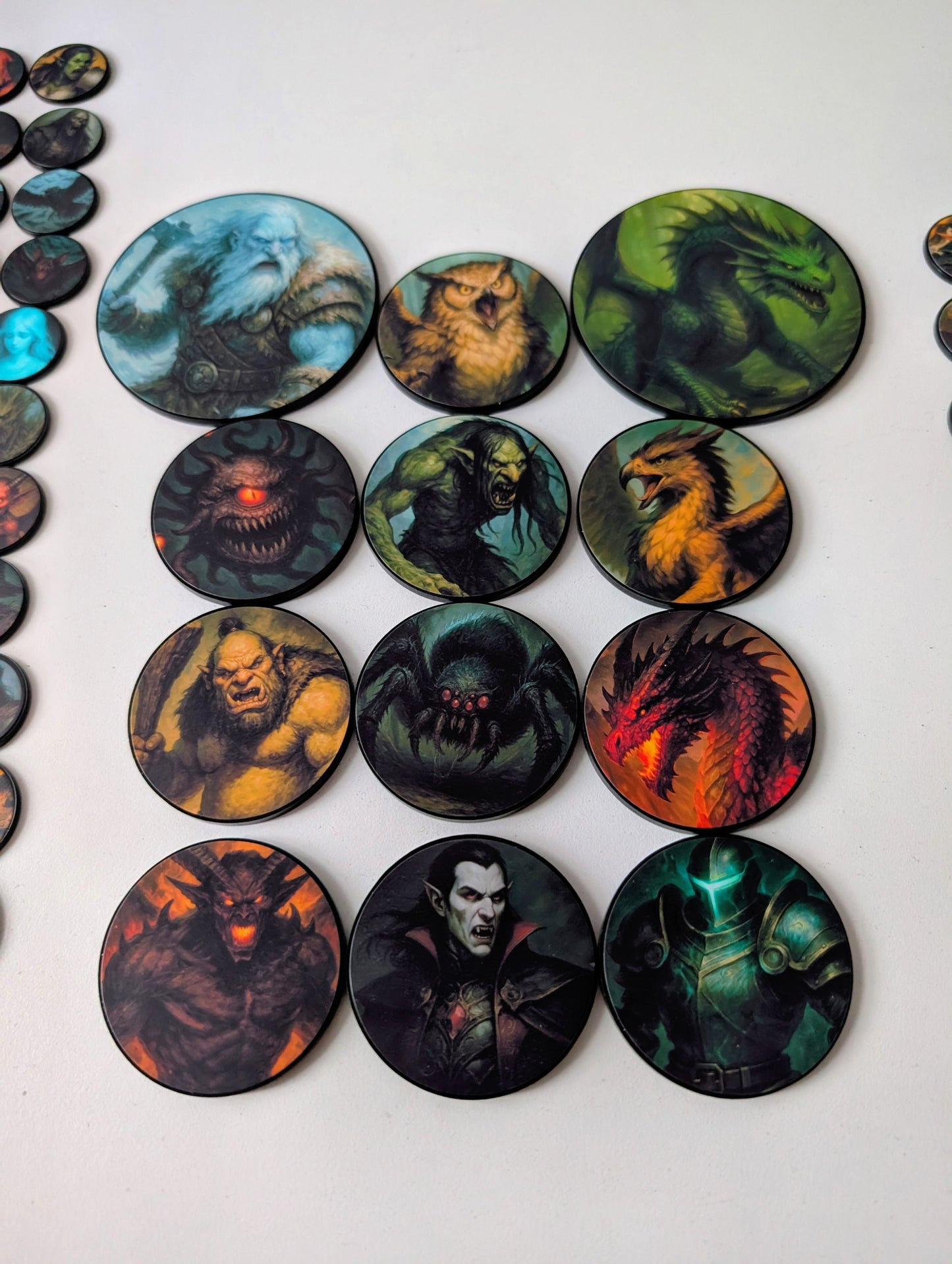 Acrylic DnD, RPG Token Set (25mm / 50mm / 75mm)