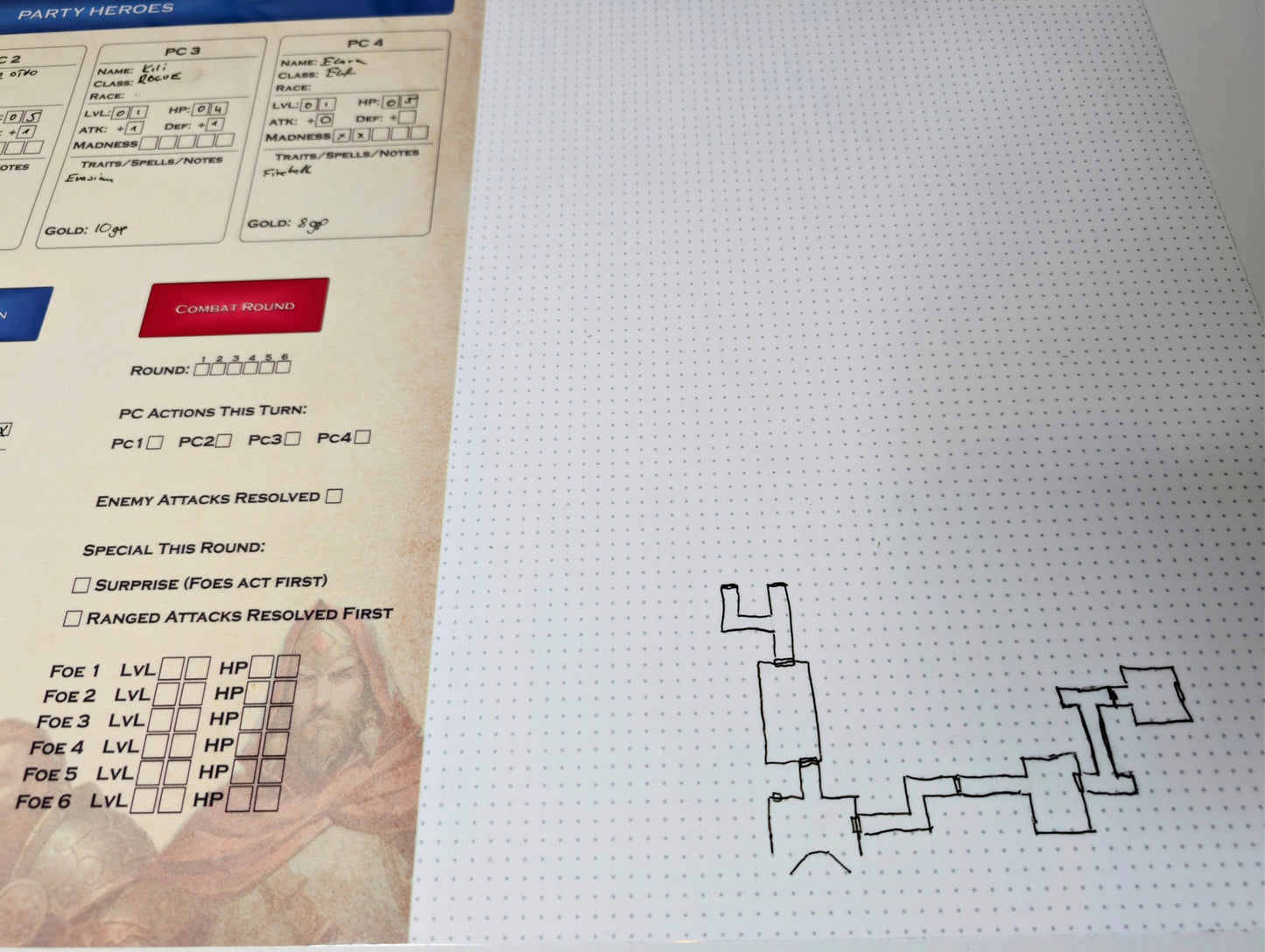 Four Against Darkness – Dry/Wet Erase Solo Utility Mat