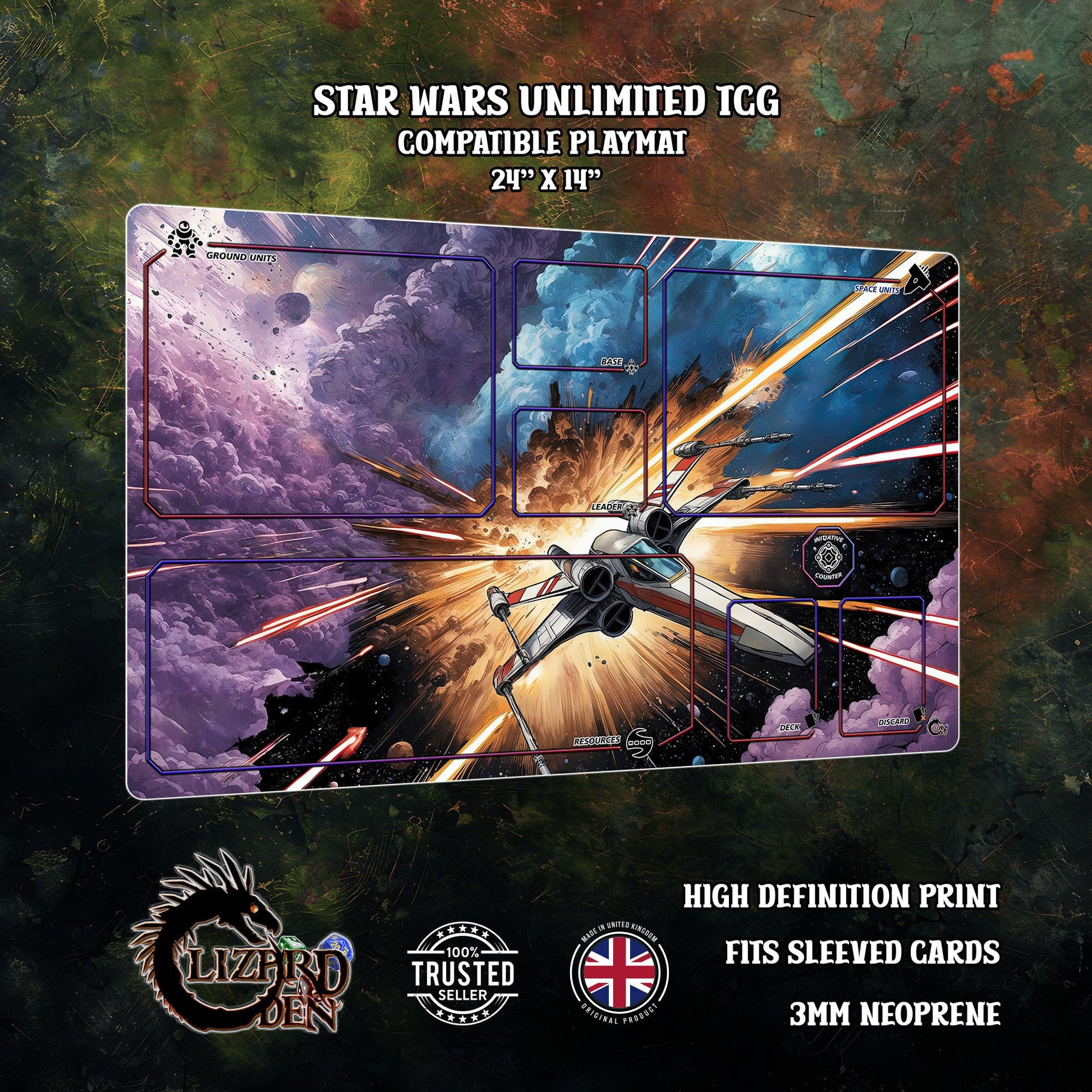 Star Wars: Unlimited fighter ship in flight with explosion in the background