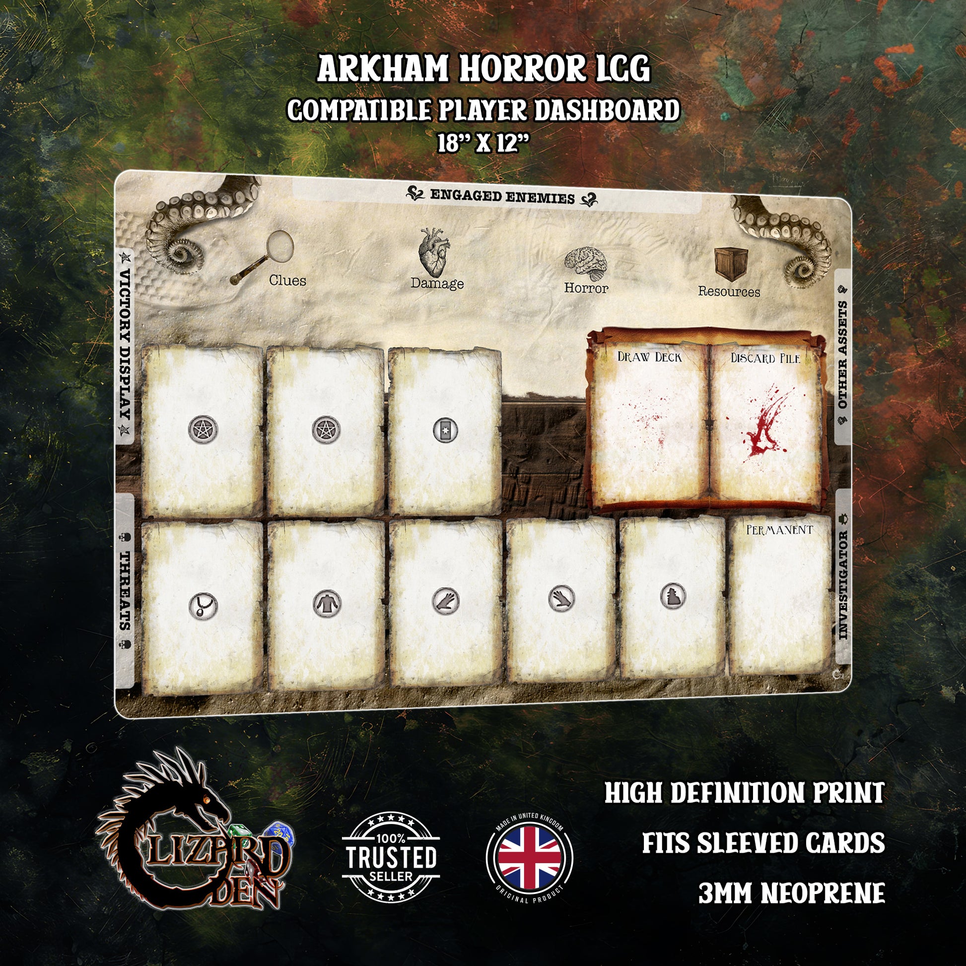 Arkham Horror LCG Custom Made Game Mat image 0