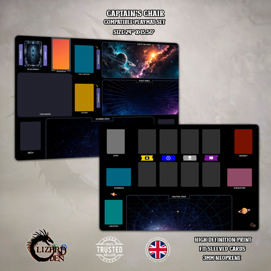 Star Trek: Captain's Chair Compatible 2-Piece Neoprene Playmat Set