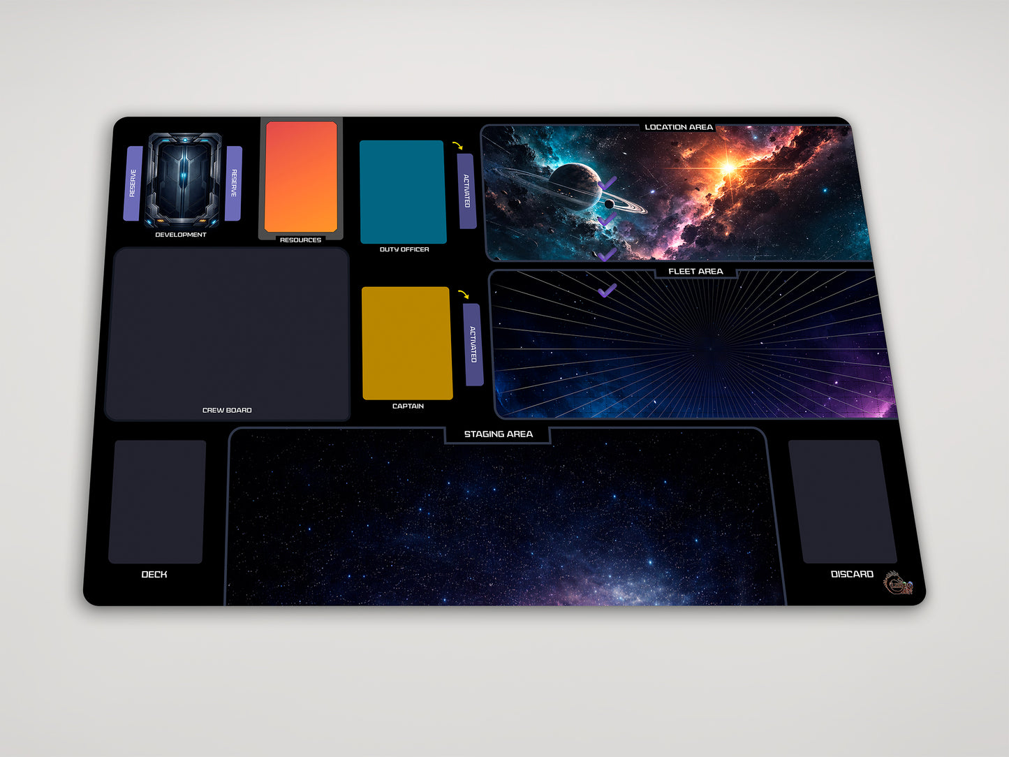 Star Trek: Captain's Chair Compatible 2-Piece Neoprene Playmat Set