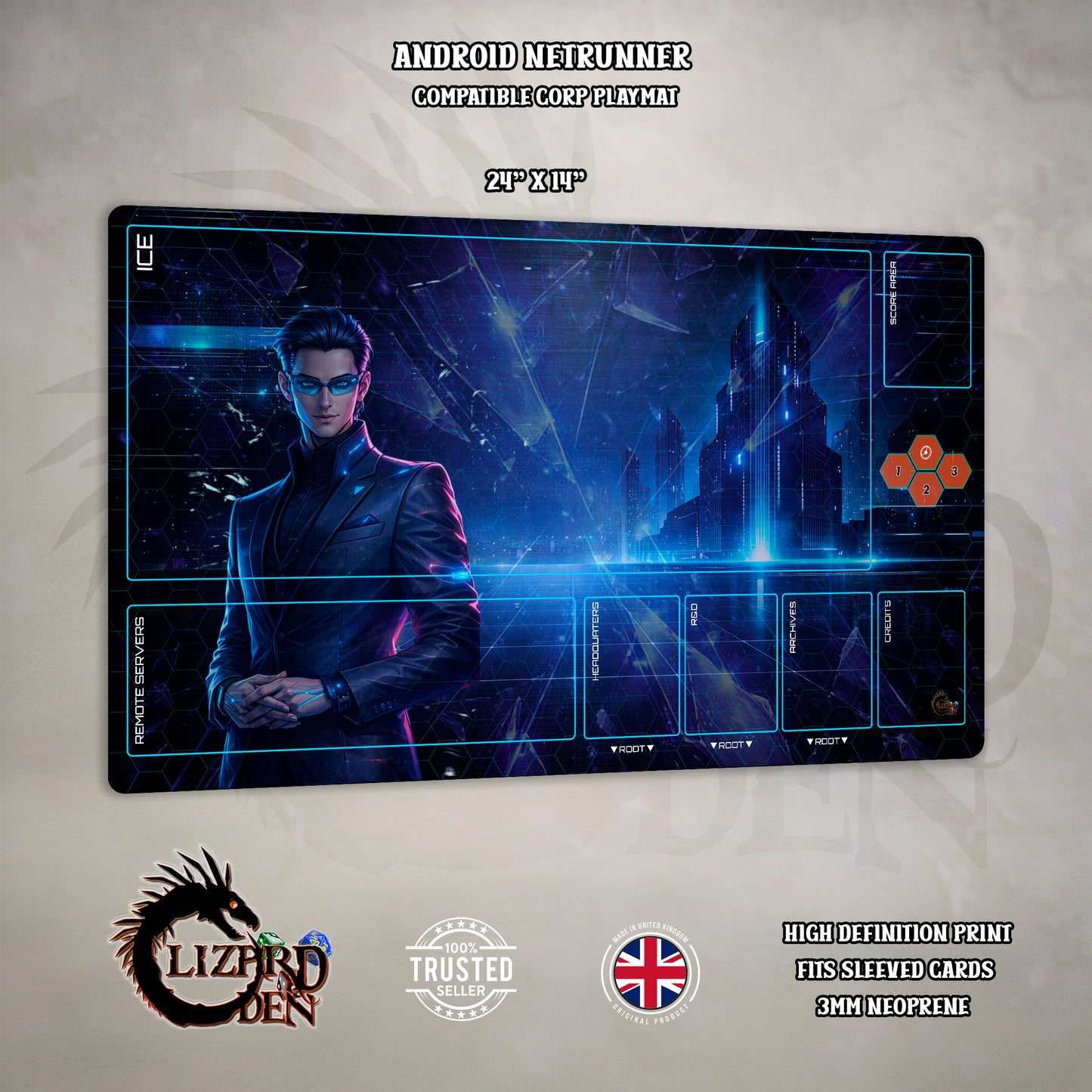 Android Netrunner Compatible Corp Playmat