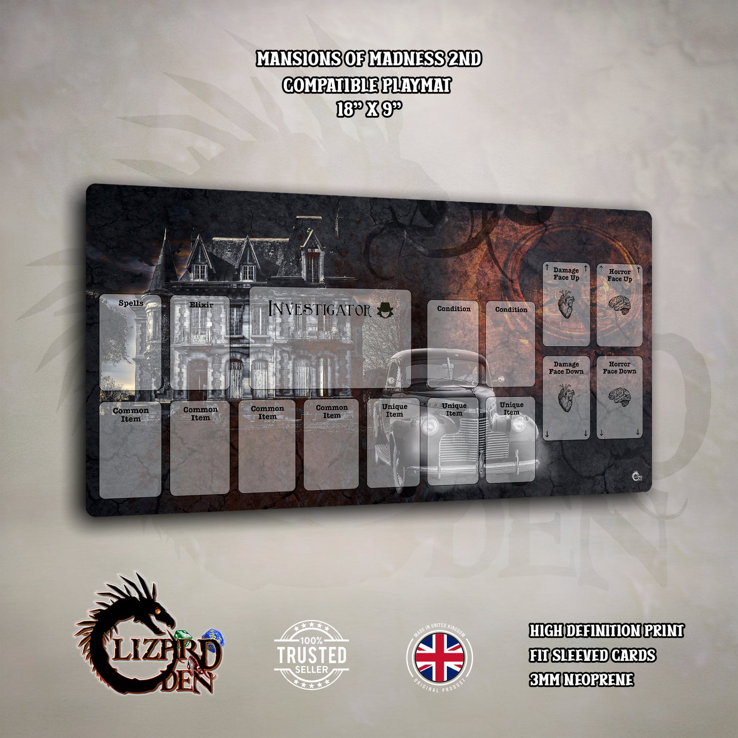 Mansions Of Madness 2nd Edition Custom Made Game Mat