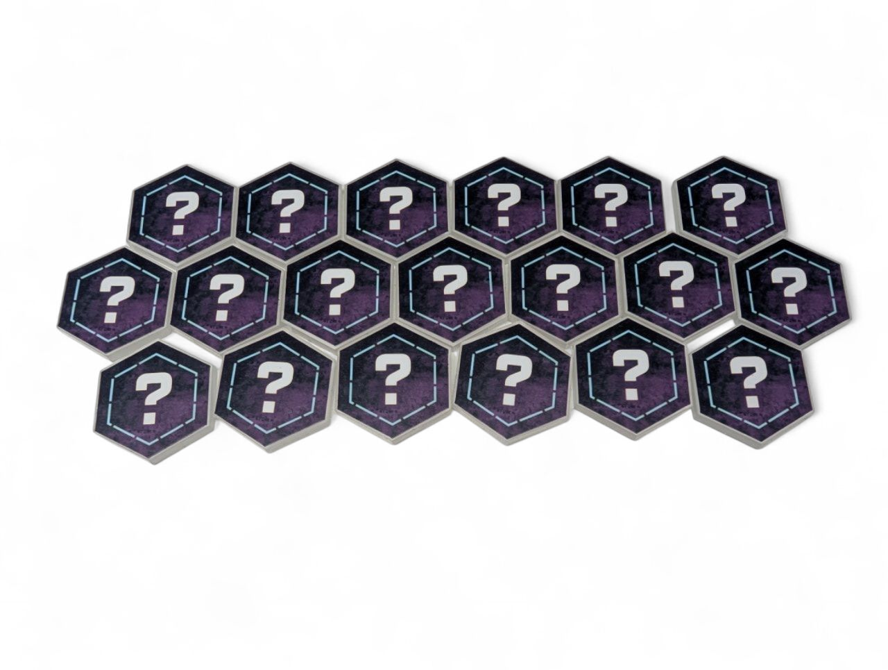 Nemesis Exploration Tokens – 19 Acrylic Hex Token Upgrade Set