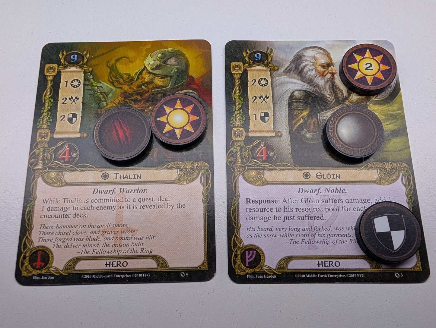 Custom Acrylic Token Set for LOTR LCG