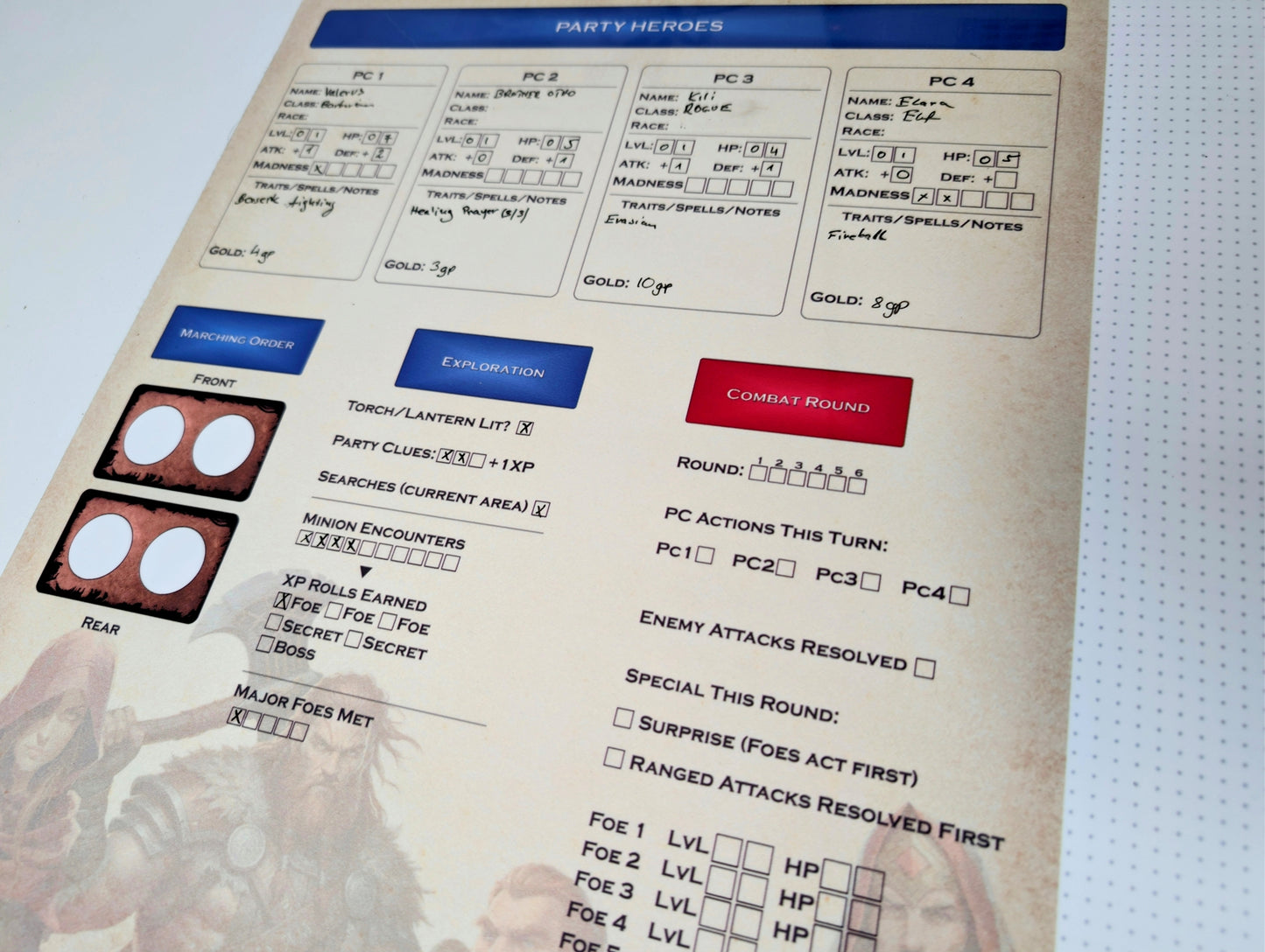 Four Against Darkness – Dry/Wet Erase Solo Utility Mat