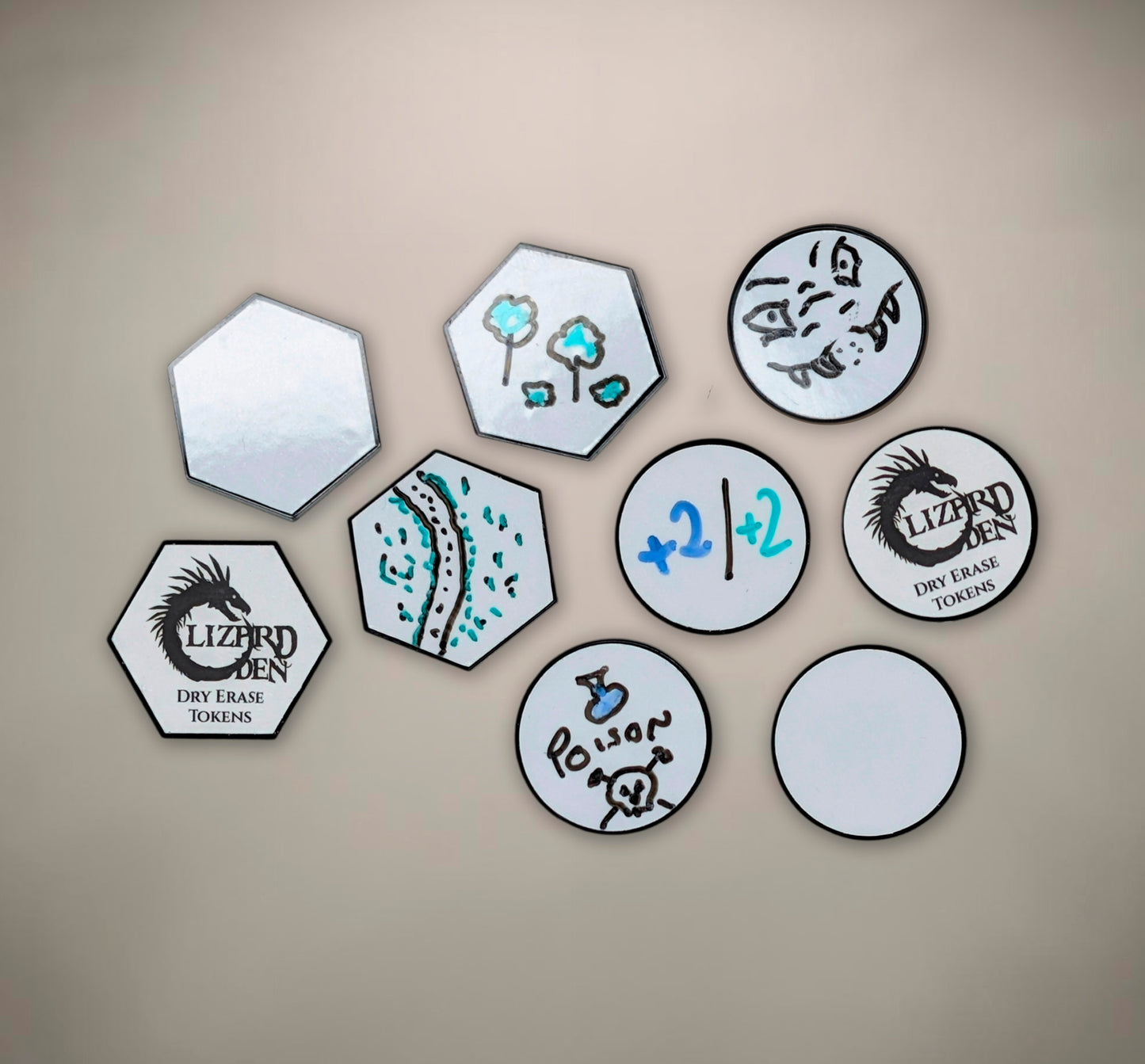 Acrylic Dry Erase Tokens