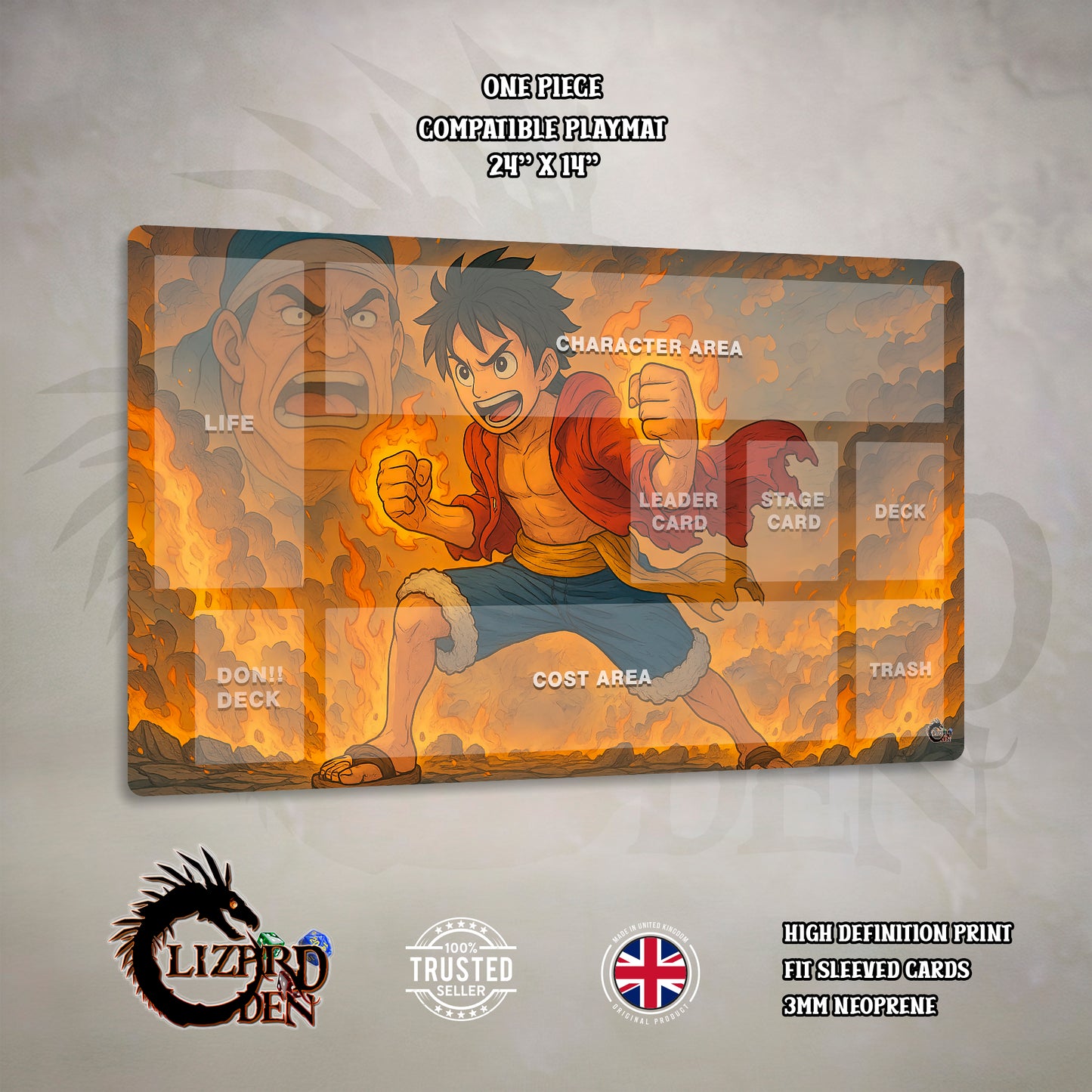 One Piece TCG/CCG compatible playmat, Card Games, Anime Gaming Mat