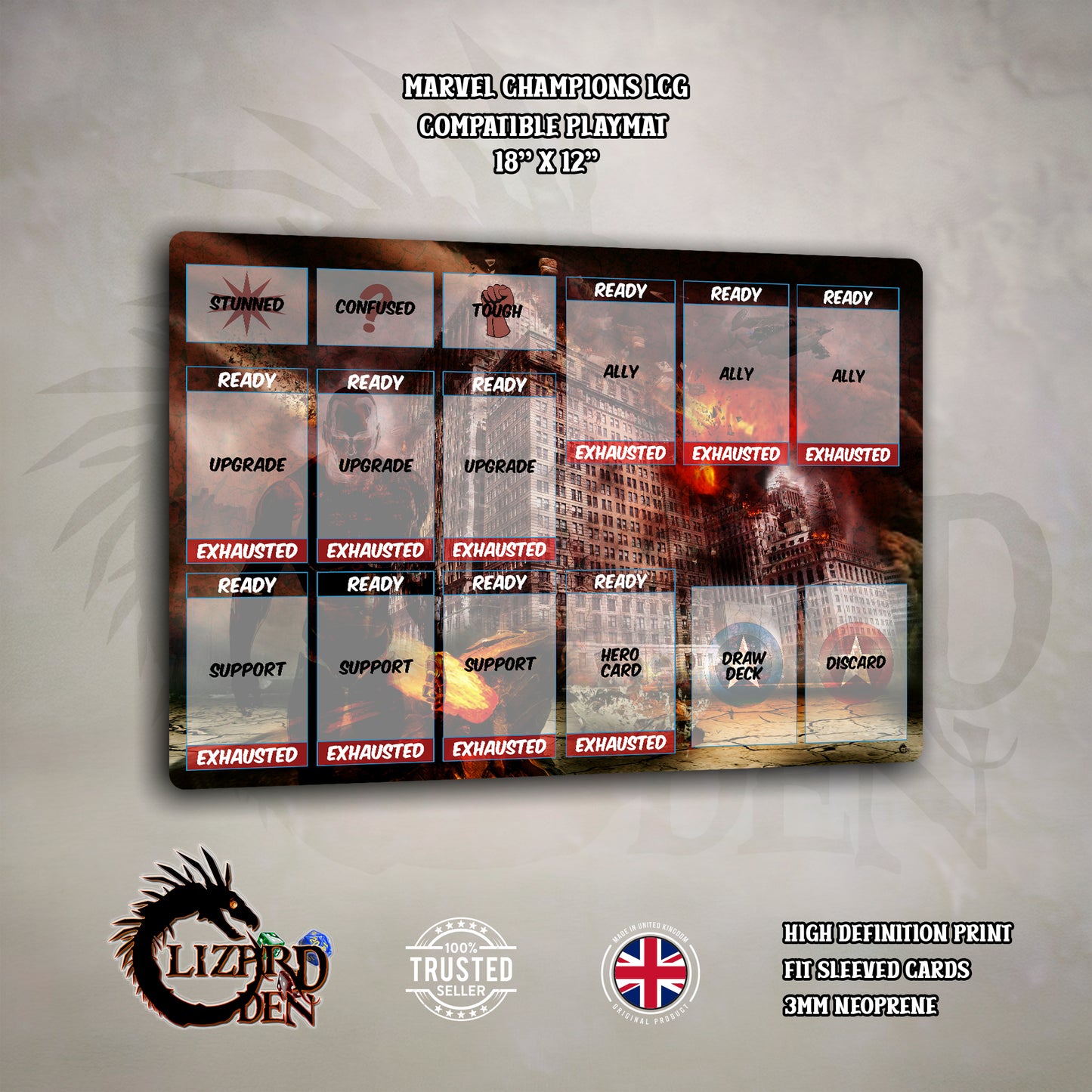 Marvel Champions LCG Custom Made Game Mat