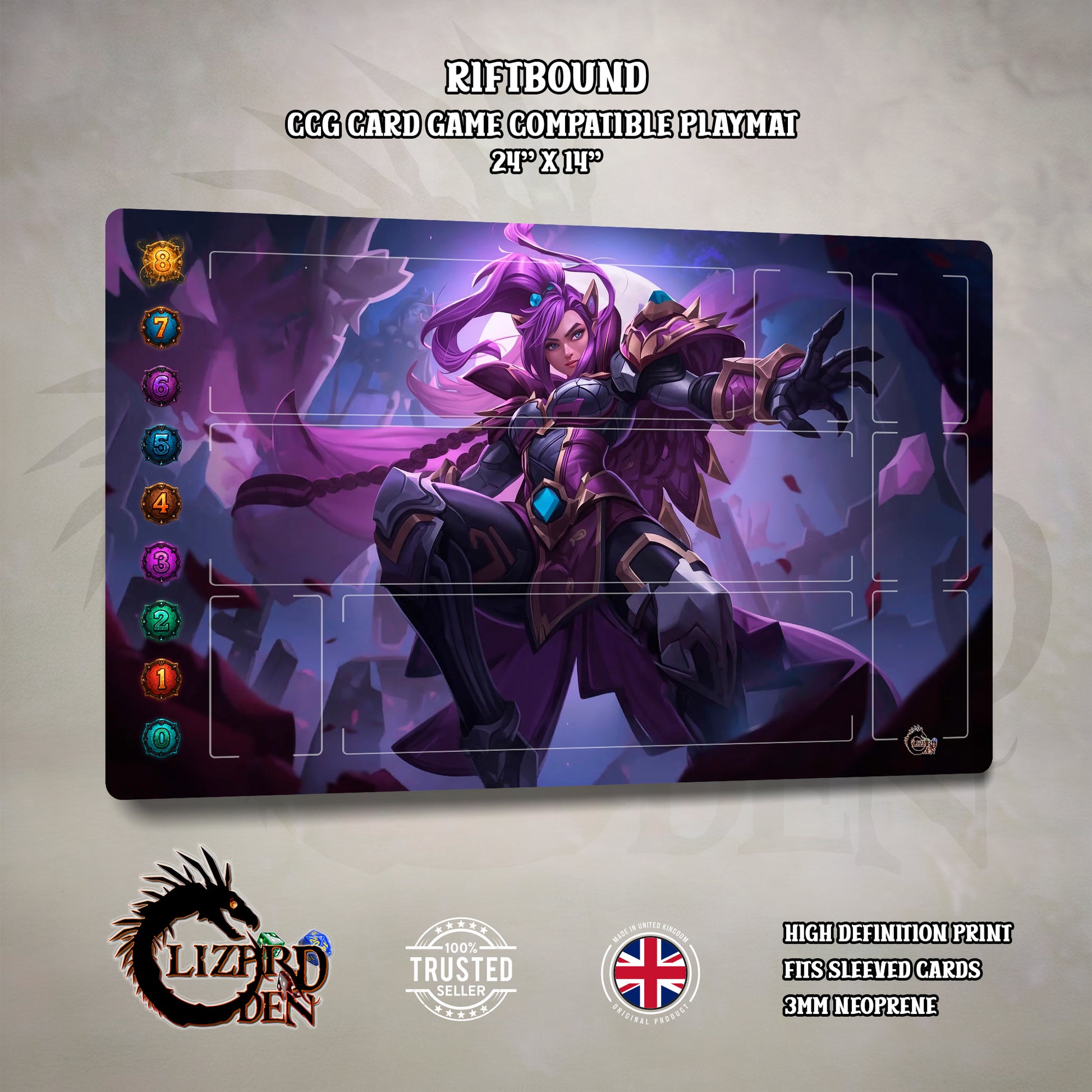custom playmats and card sleeves Riftbound TCG Compatible Playmat