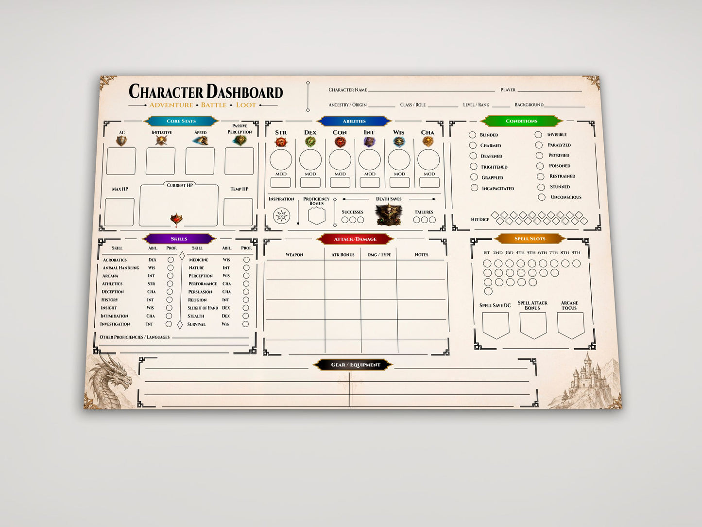 D&D 5E Party Dashboard Set