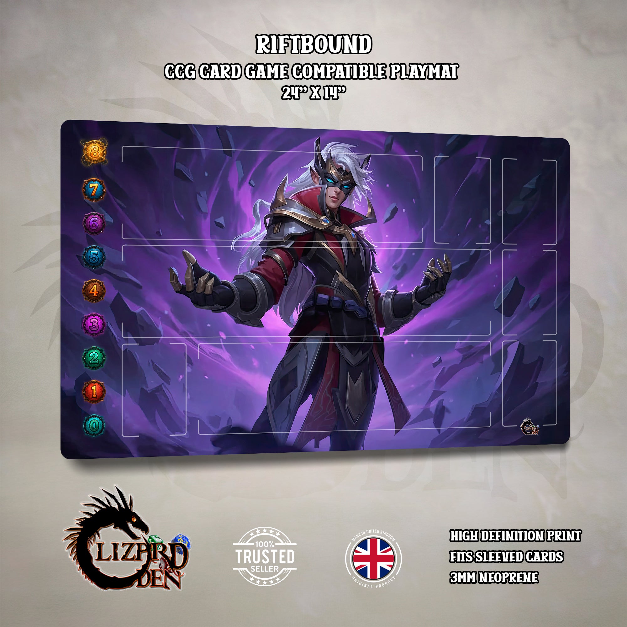 Riftbound TCG Compatible Playmat | Lizard Den