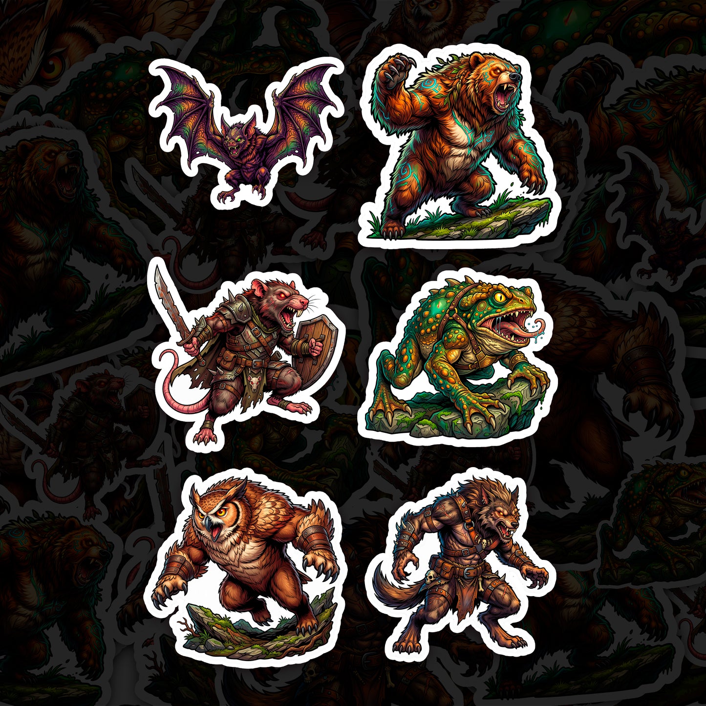 Fantasy Monster Vinyl Stickers – Choose Your Monster