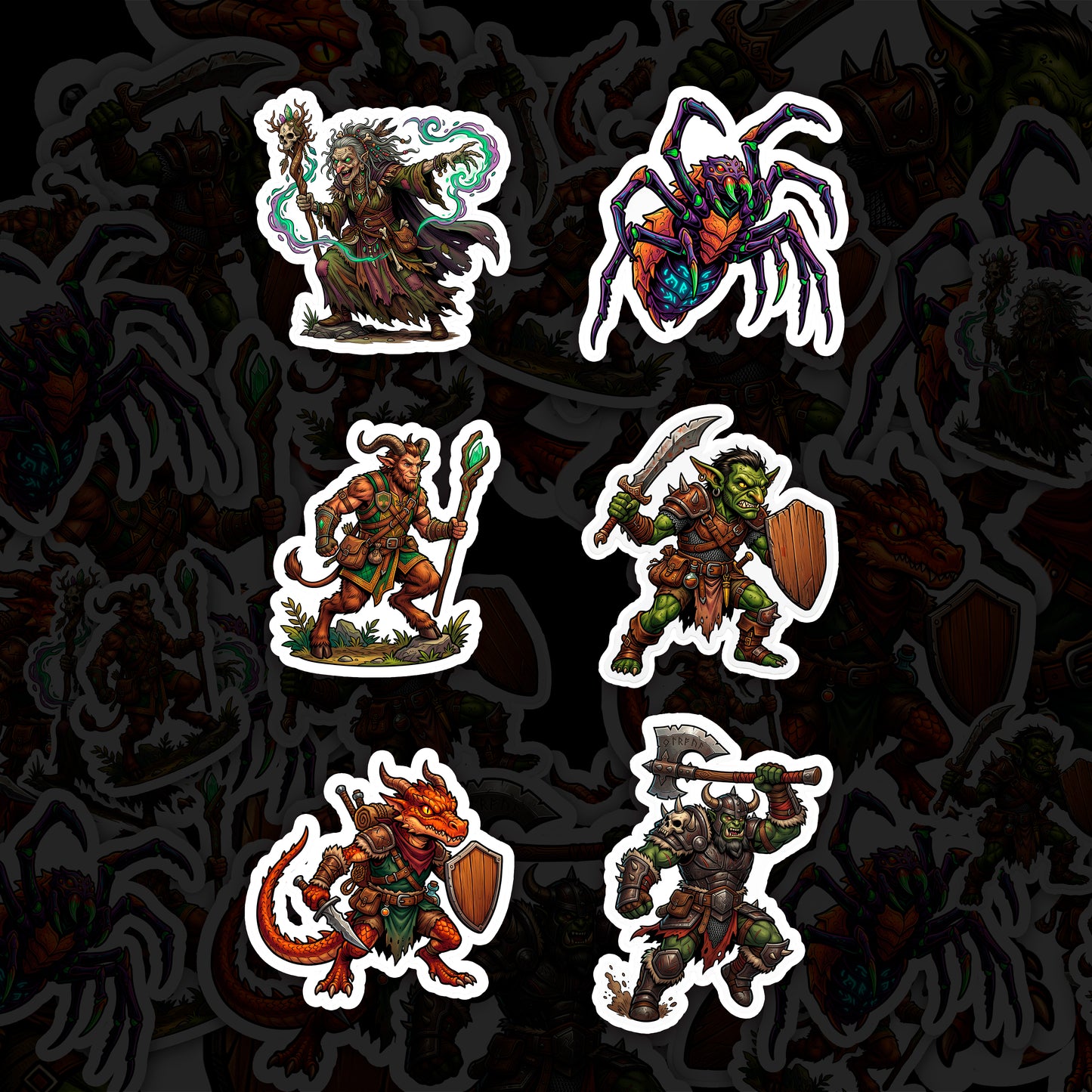 Fantasy Monster Vinyl Stickers – Choose Your Monster