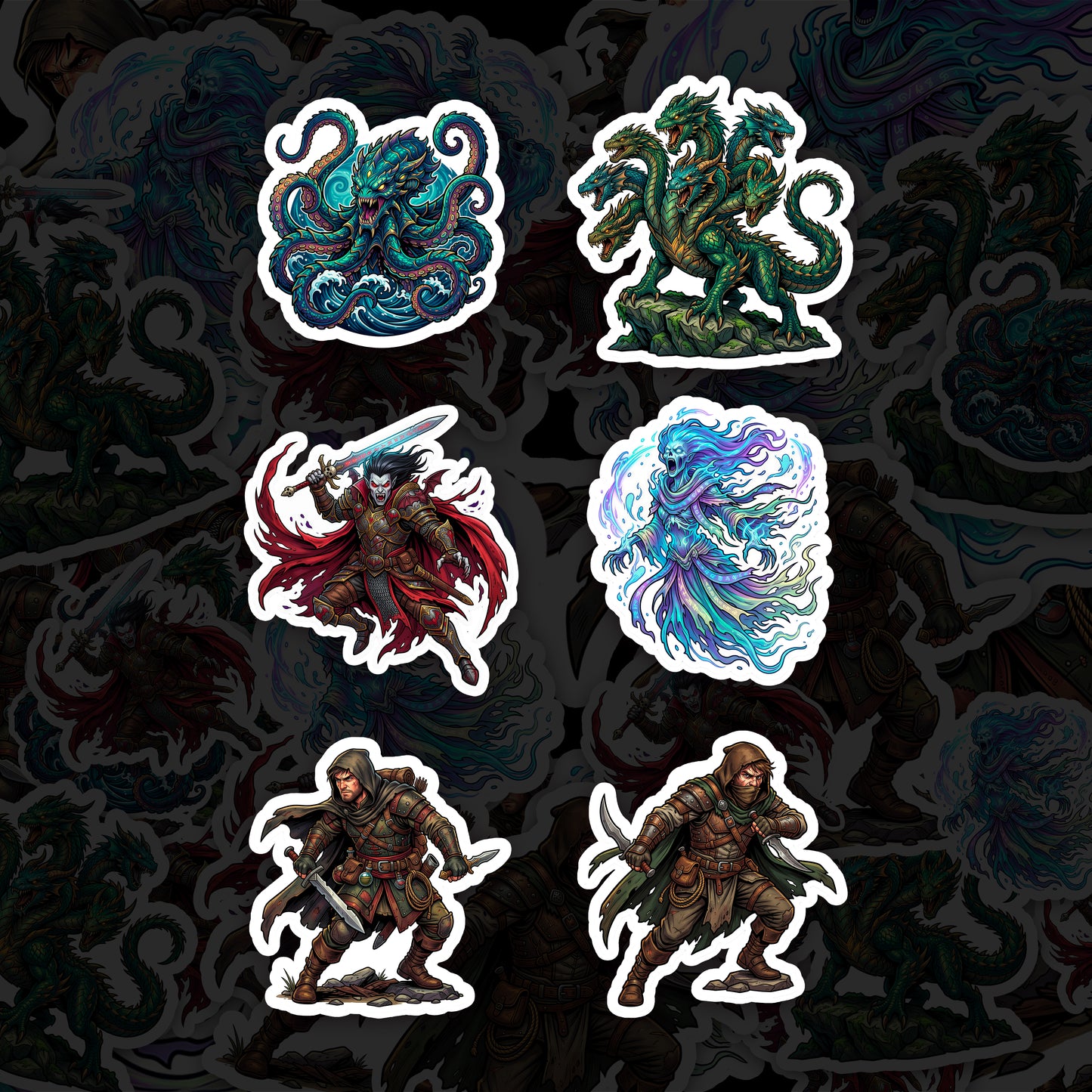 Fantasy Monster Vinyl Stickers – Choose Your Monster