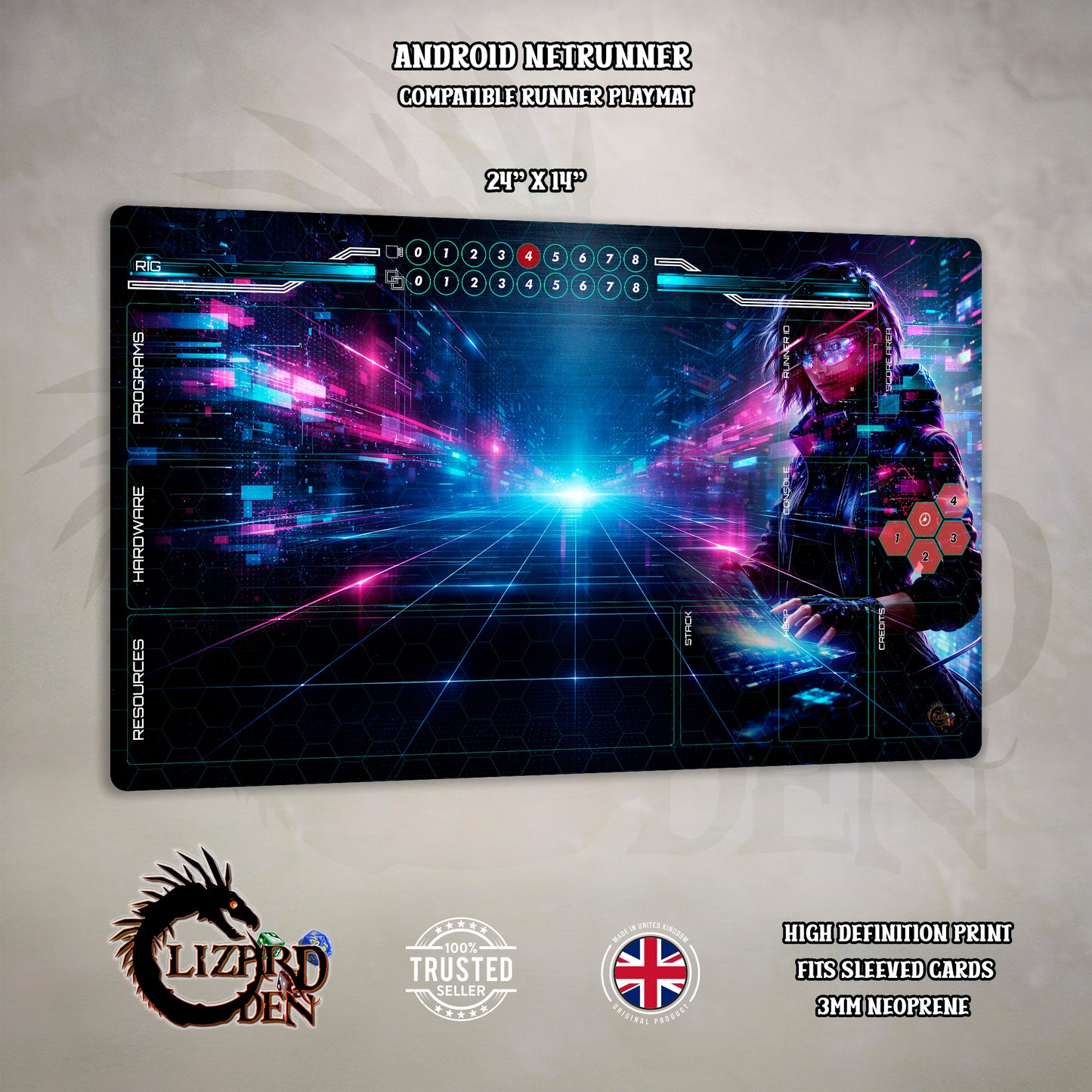 Android Netrunner Compatible Runner Playmat