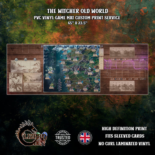 Witcher Old World Vinyl Game Mat - Custom Print Service