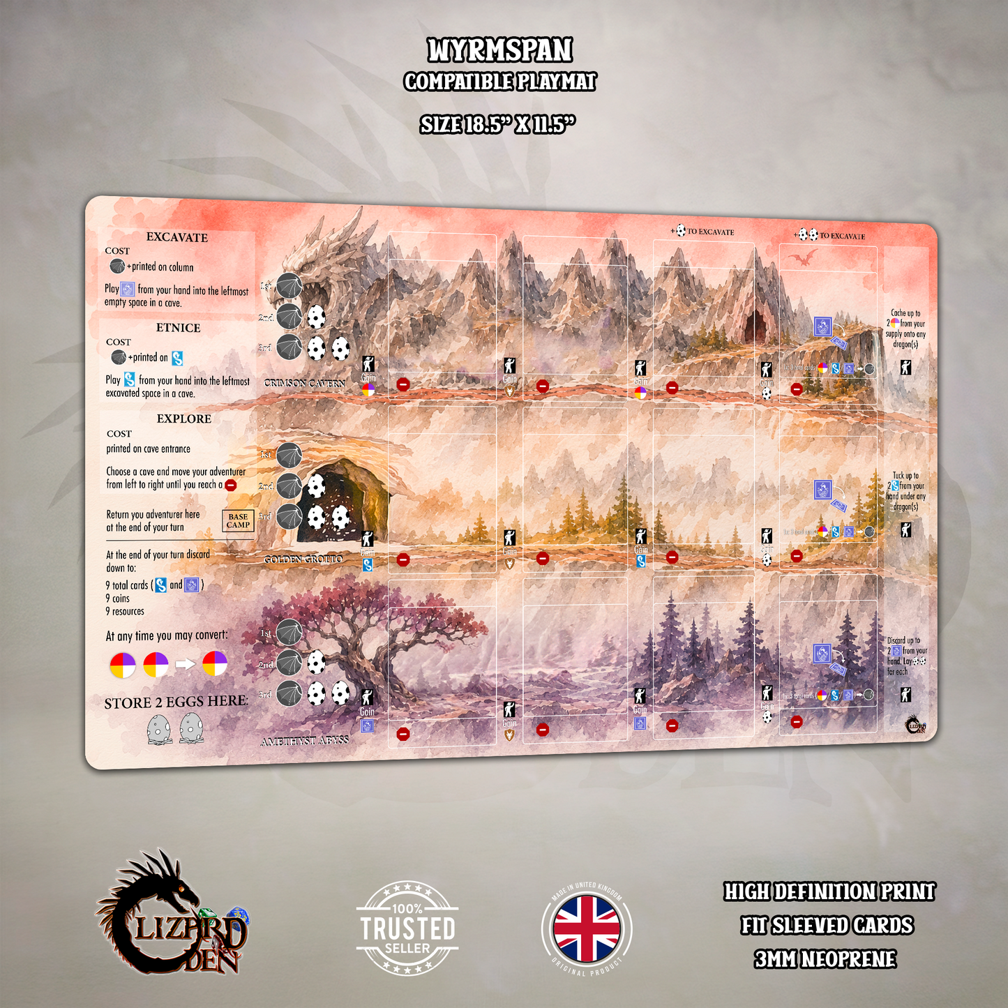 Wyrmspan Compatible Playmat