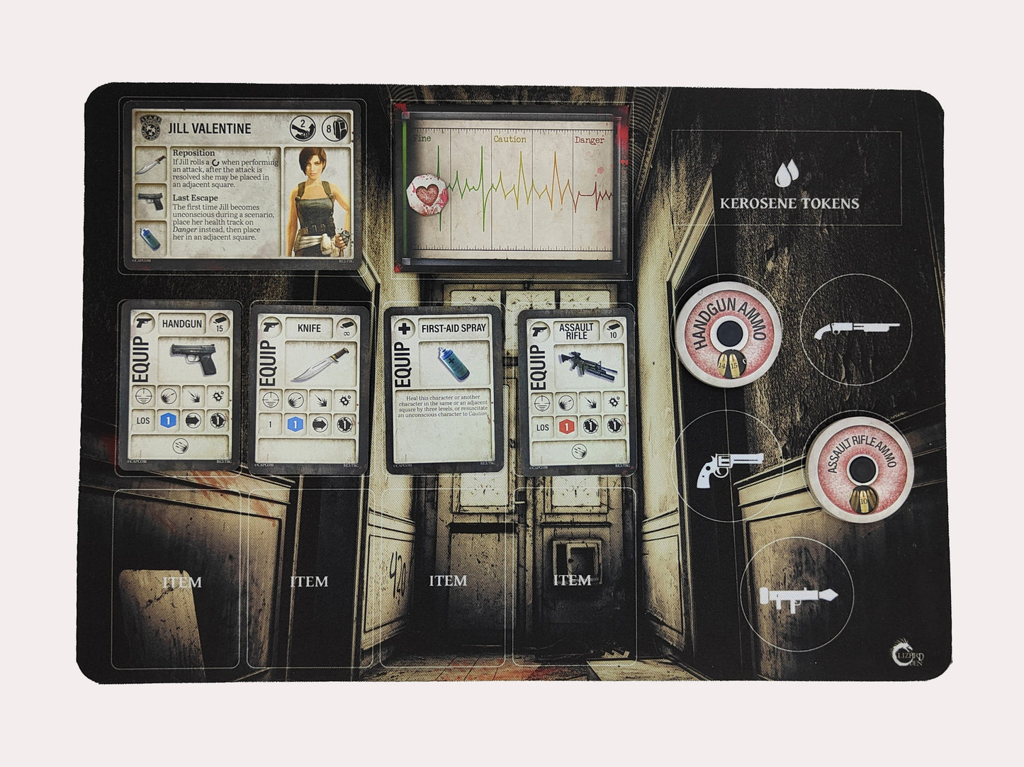 Resident Evil 3/2/1 Player Dashboard Mat