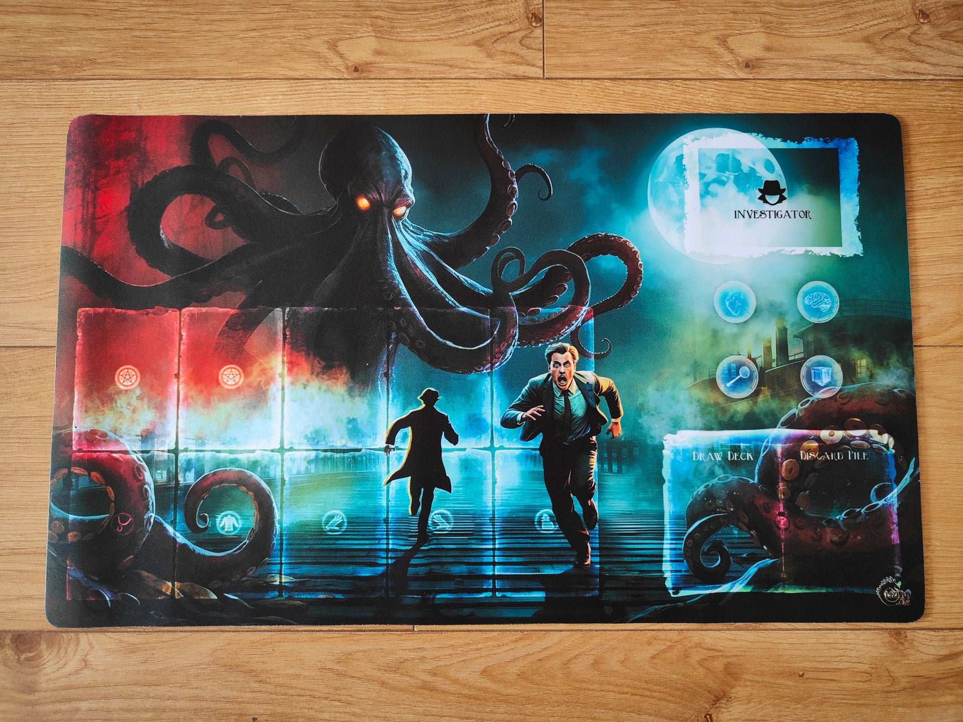 Arkham Horror LCG Compatible Playmat - Lizard Den Arkham Horror LCG Compatible Playmat - Lizard Den