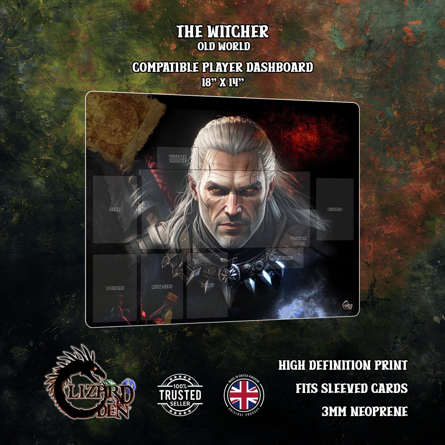 The Witcher Old World Custom Playmat