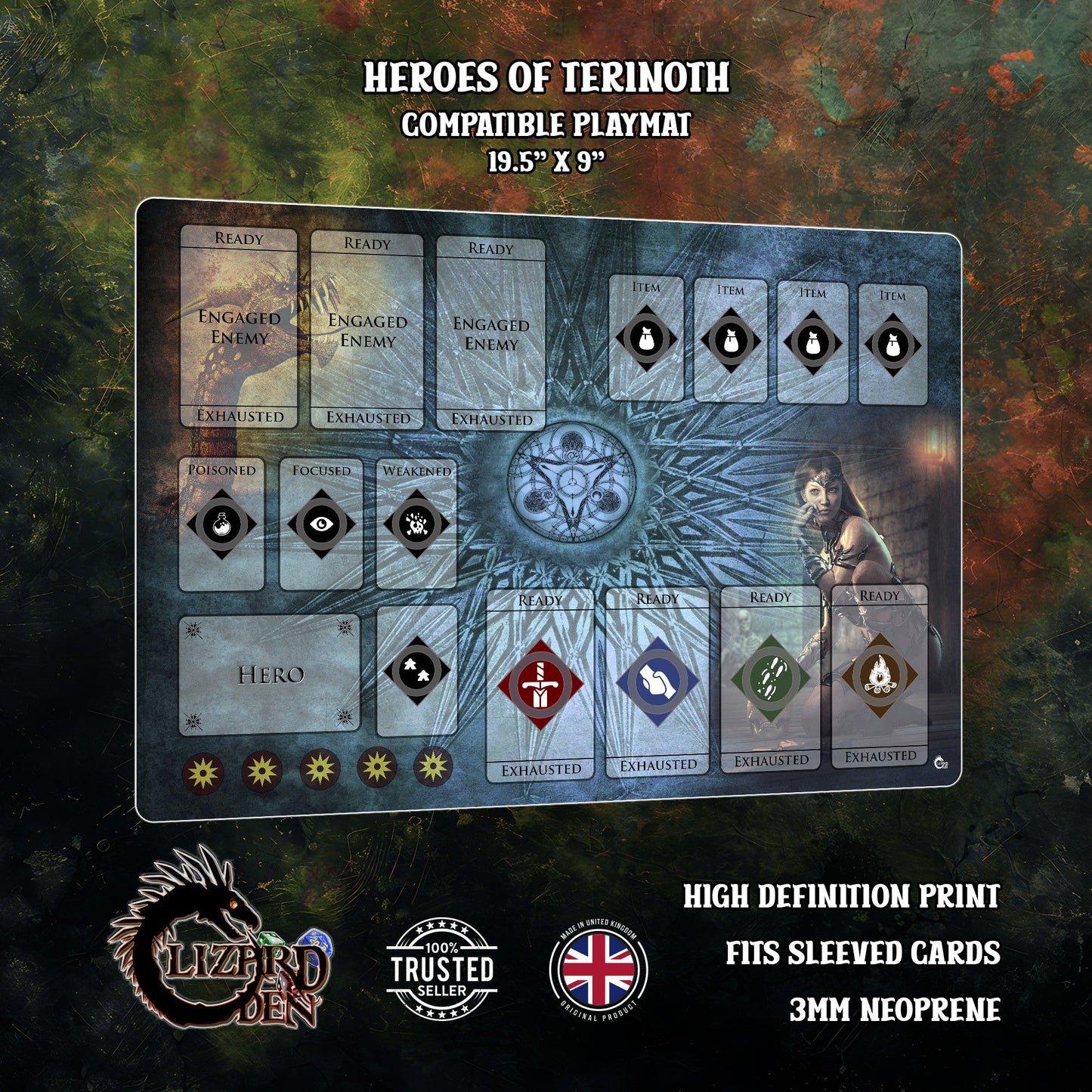 Heroes Of Terrinoth Custom Made Game Mat