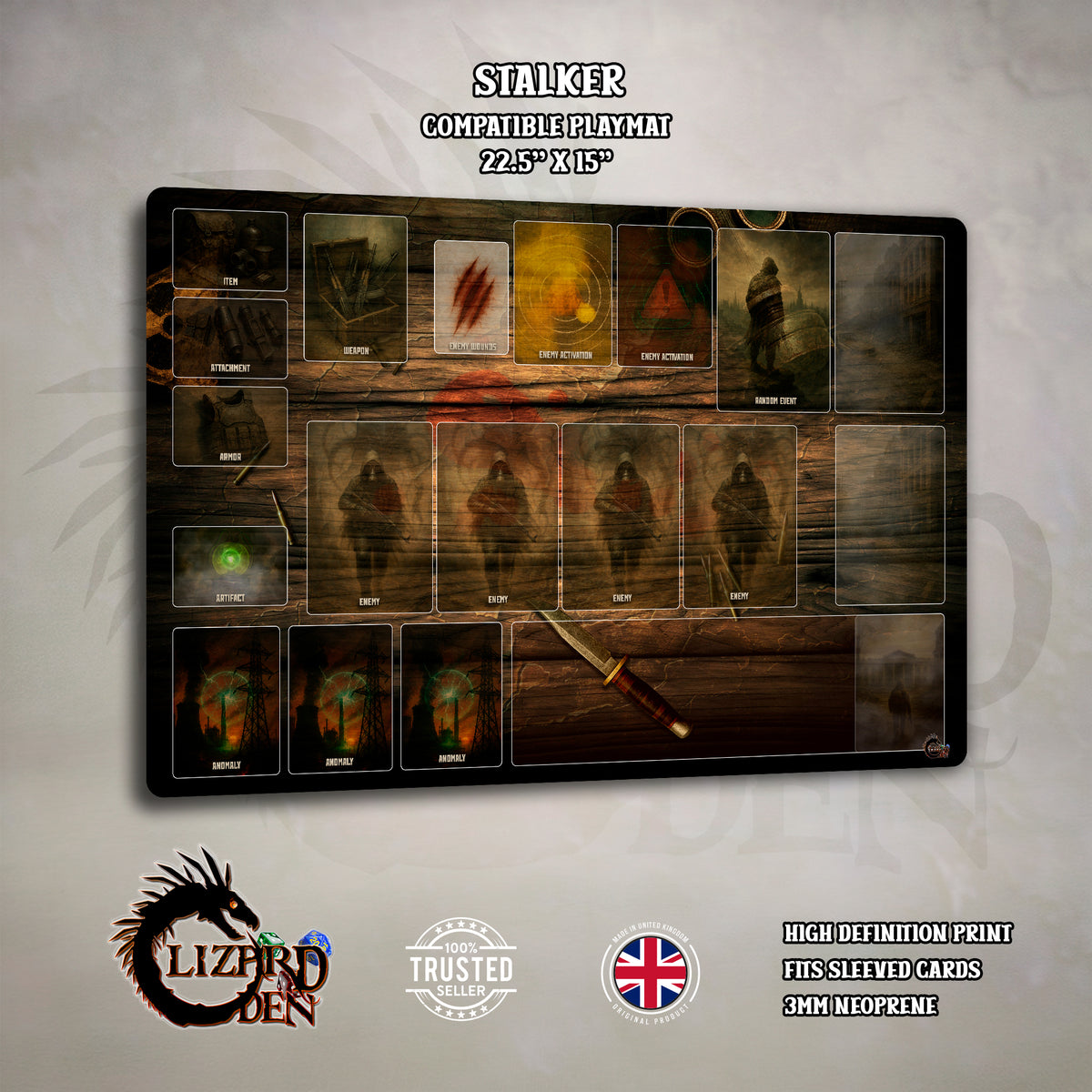Lisa Rd Matching Board Stalker The Board Game Compatible Playmat | Lizard Den